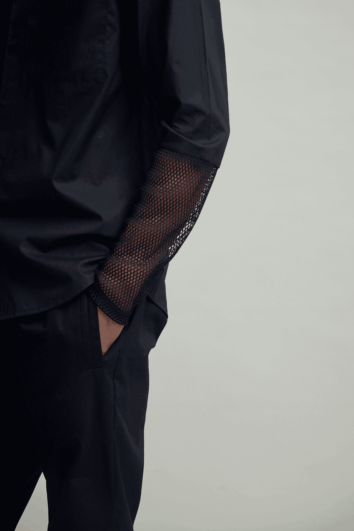 MESH CUFF SHIRT - dash and dot