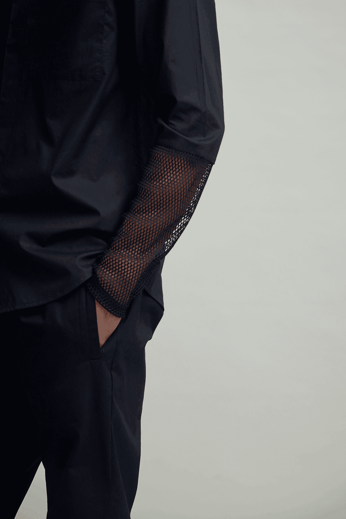 MESH CUFF SHIRT - dash and dot dash and dot