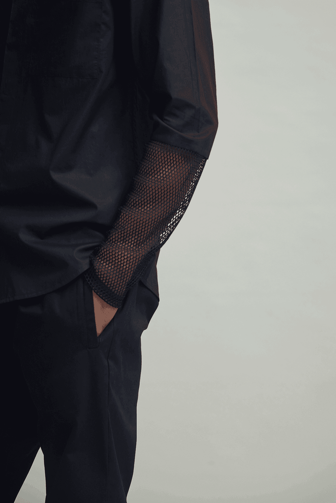 MESH CUFF SHIRT - dash and dot dash and dot