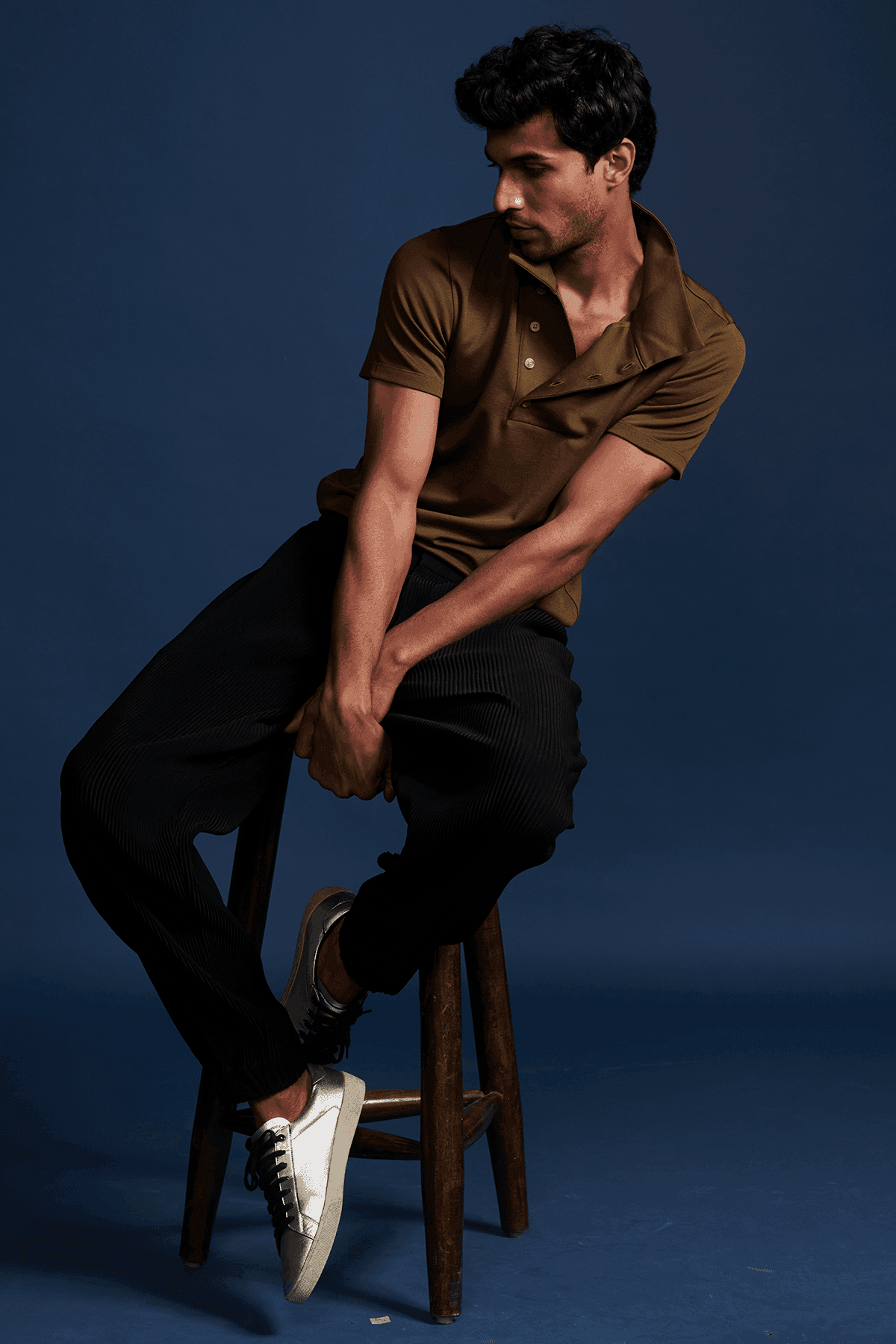 OFF CENTER PLACKET POLO - dash and dot