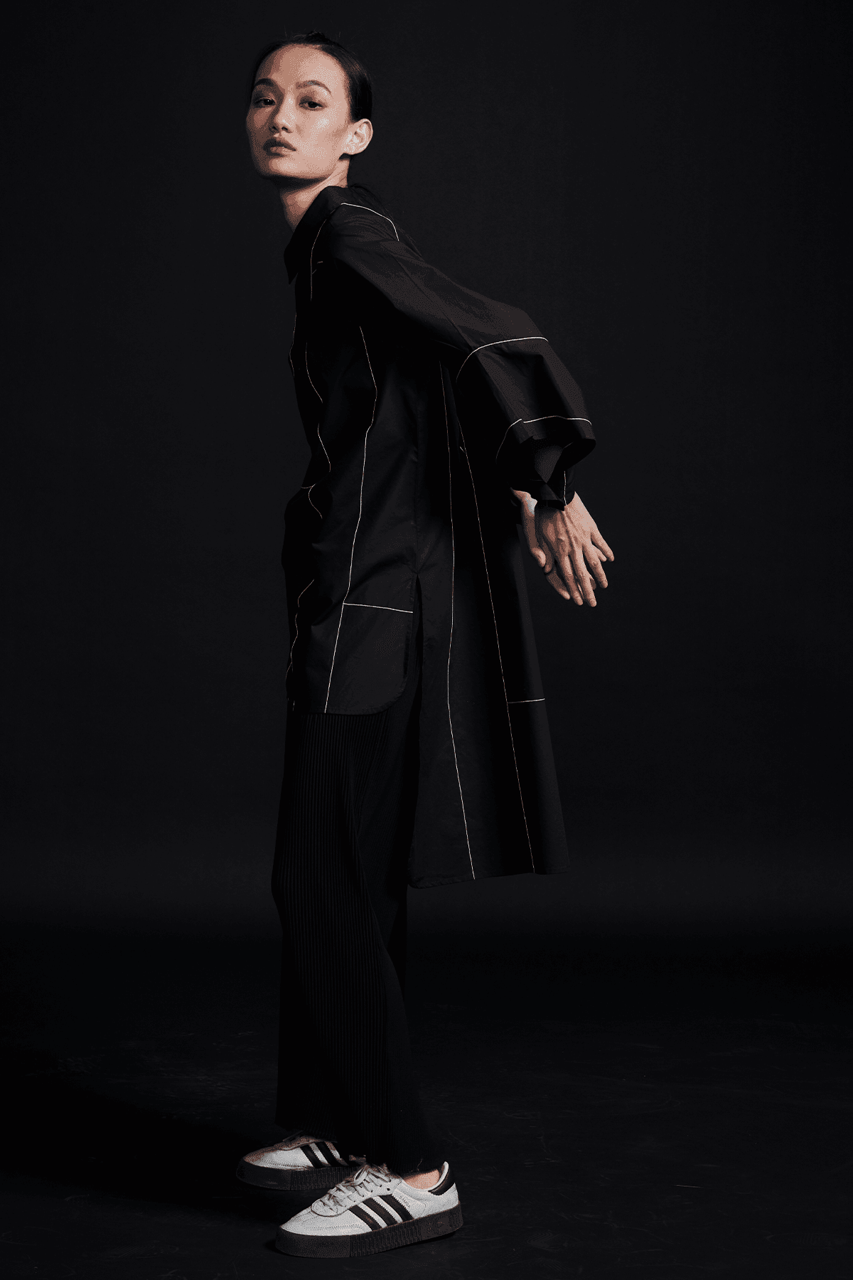 CONTRAST STITCH SHIRT - dash and dot