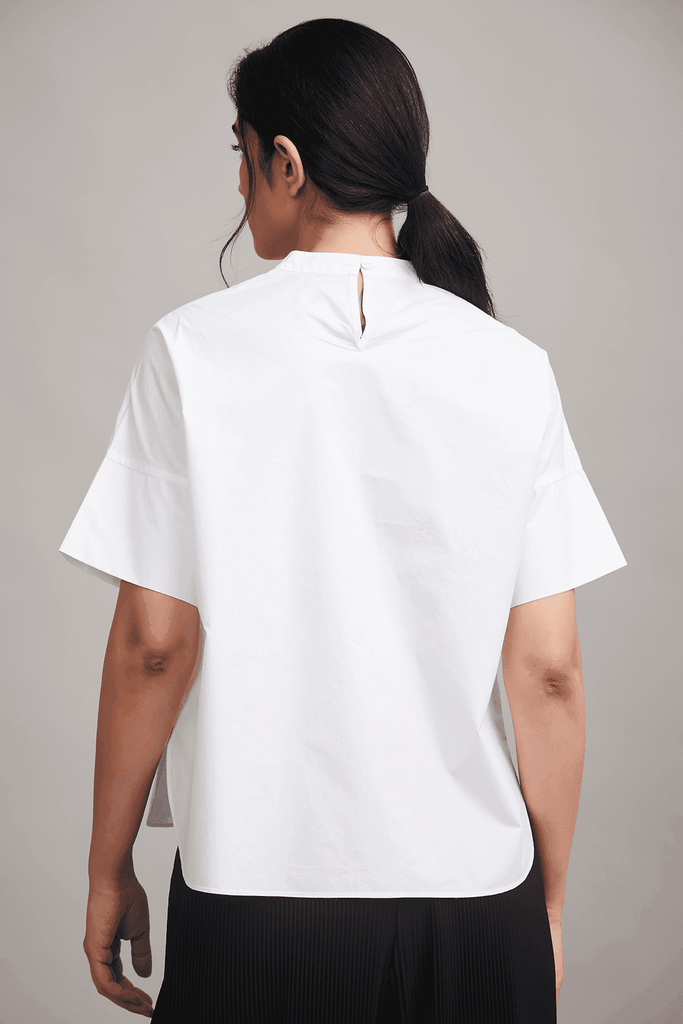 BOXY POPLIN SHIRT - dash and dot dash and dot