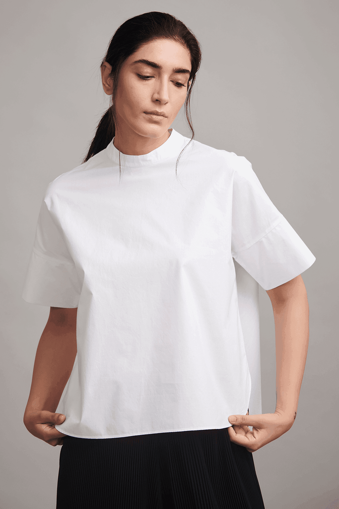 BOXY POPLIN SHIRT - dash and dot dash and dot
