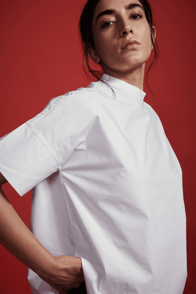 BOXY POPLIN SHIRT - dash and dot dash and dot