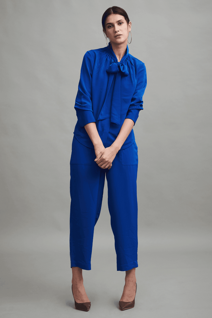 ROYAL BLUE TAPERED PANT - dash and dot dash and dot