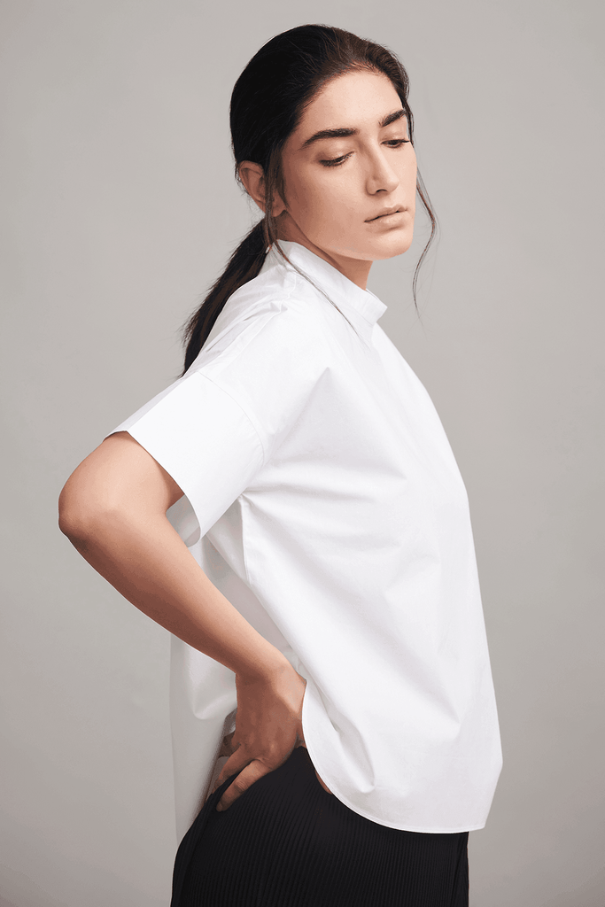 BOXY POPLIN SHIRT - dash and dot dash and dot