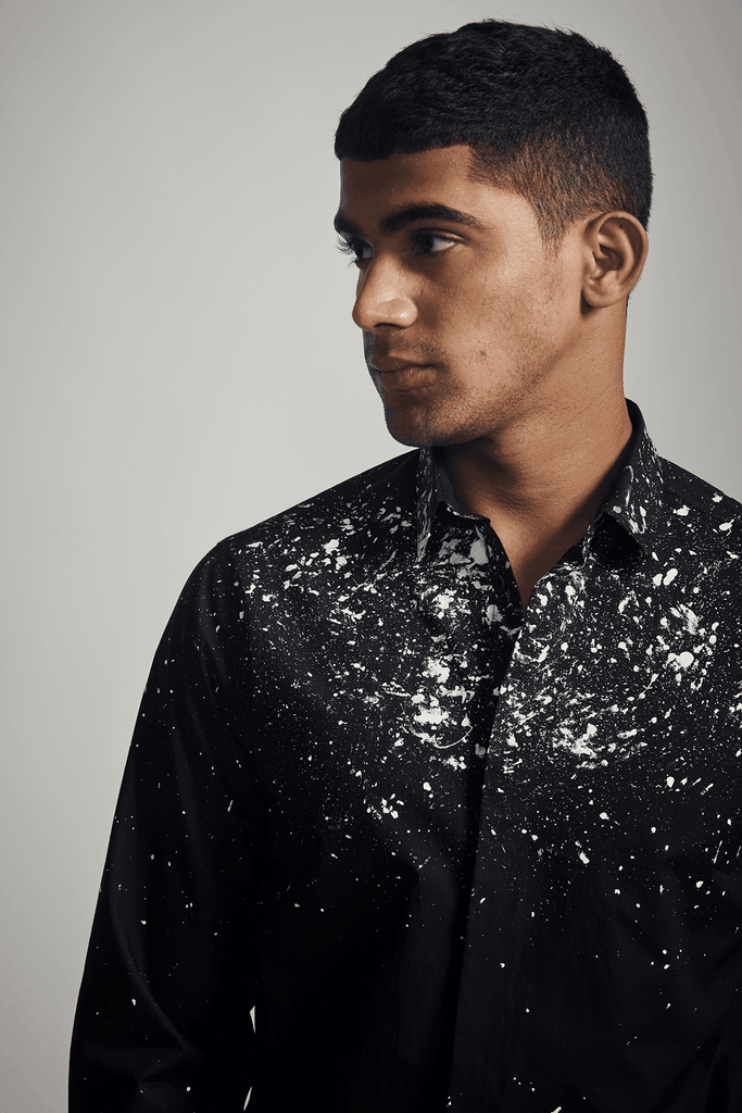 HAND PAINTED SHIRT - dash and dot dash and dot