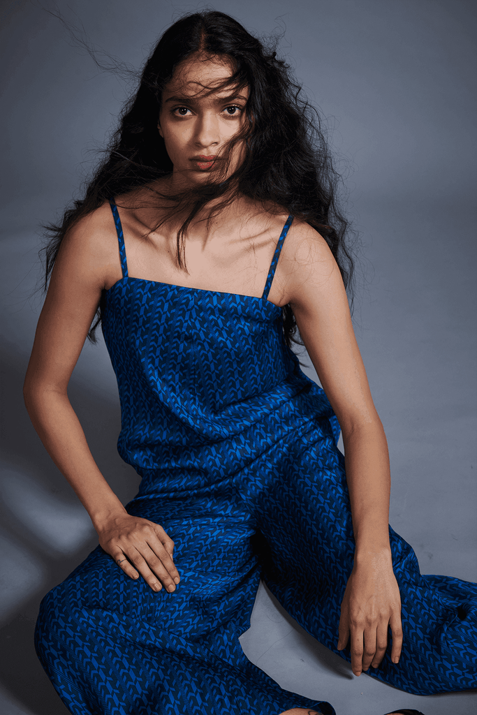 ELECTRIC BLUE JUMPSUIT - dash and dot dash and dot
