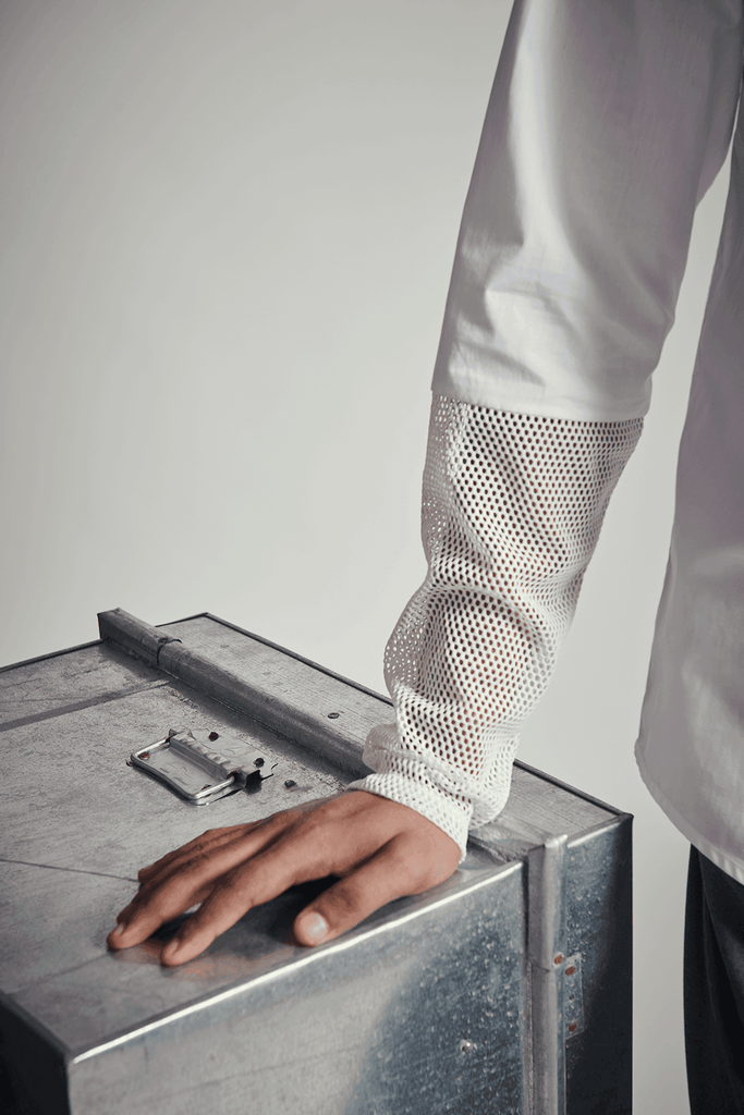 MESH CUFF SHIRT - dash and dot dash and dot