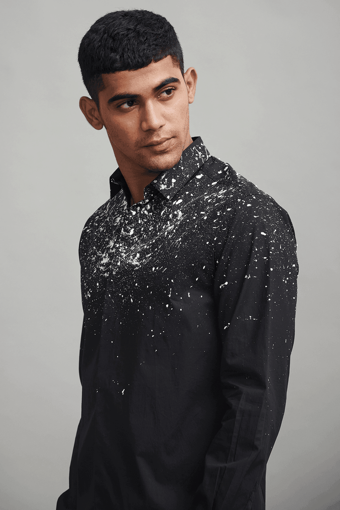 HAND PAINTED SHIRT - dash and dot dash and dot