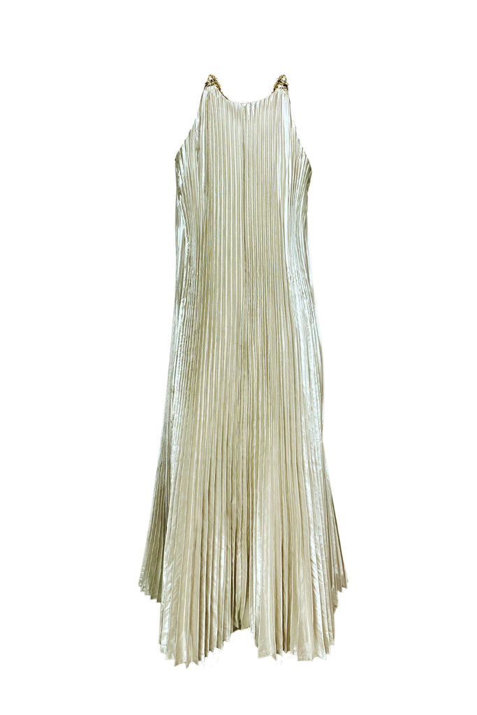 LAMÉ PLEATED MAXI - dash and dot dash and dot