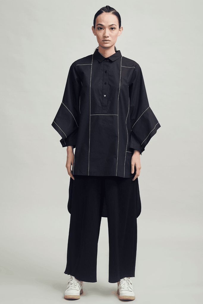 CONTRAST STITCH SHIRT - dash and dot dash and dot