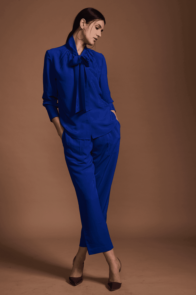 ROYAL BLUE TAPERED PANT - dash and dot dash and dot