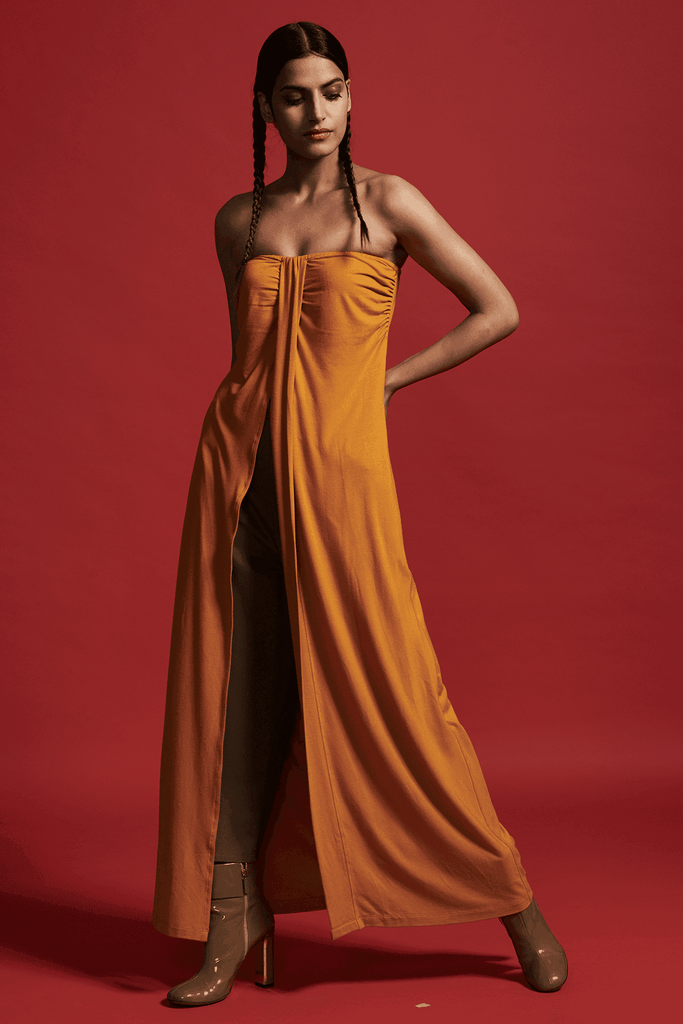 STRAPLESS TWISTED LONG TOP - dash and dot dash and dot