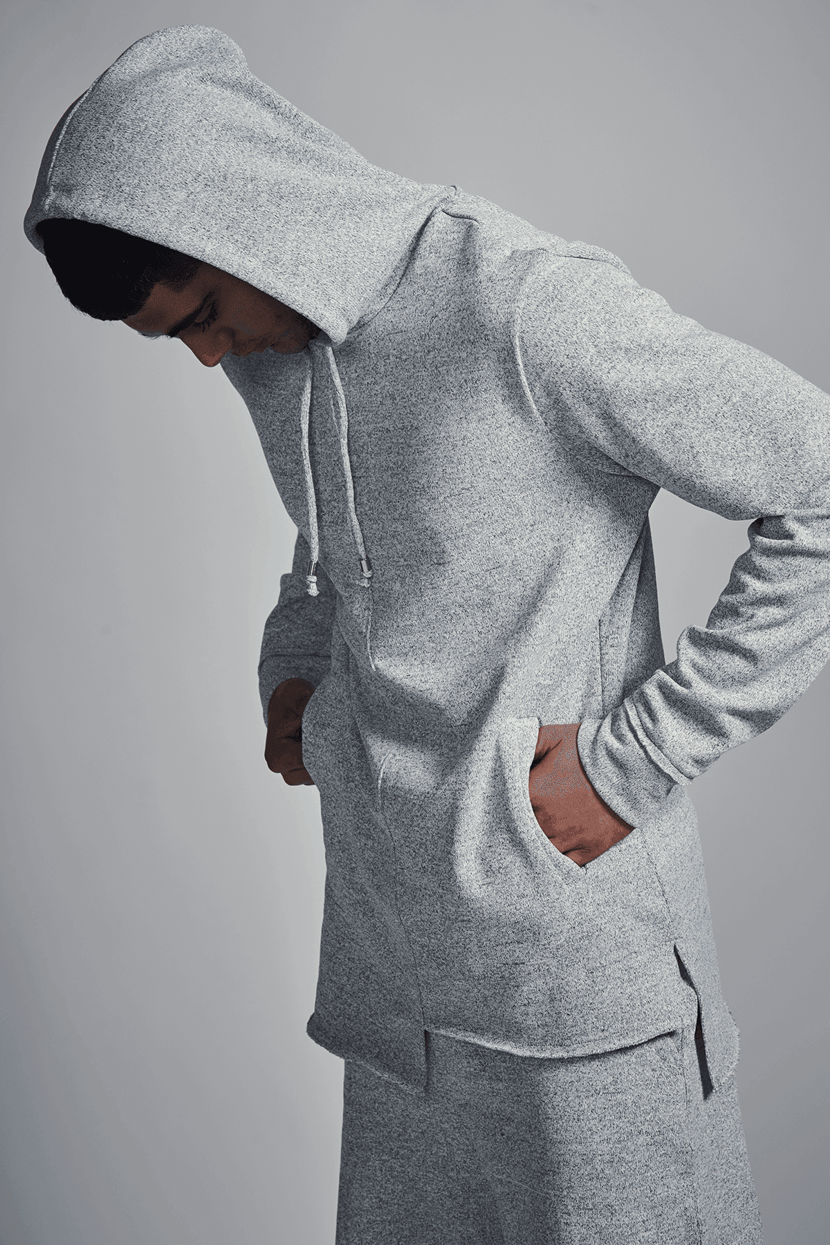 UNEVEN HEM HOODIE CO-ORD SET - dash and dot