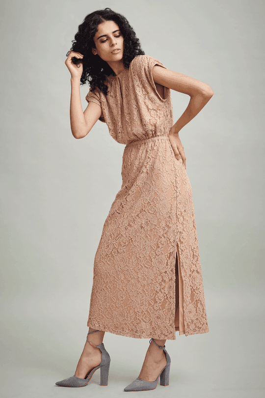 NUDE LACE MAXI - dash and dot dash and dot