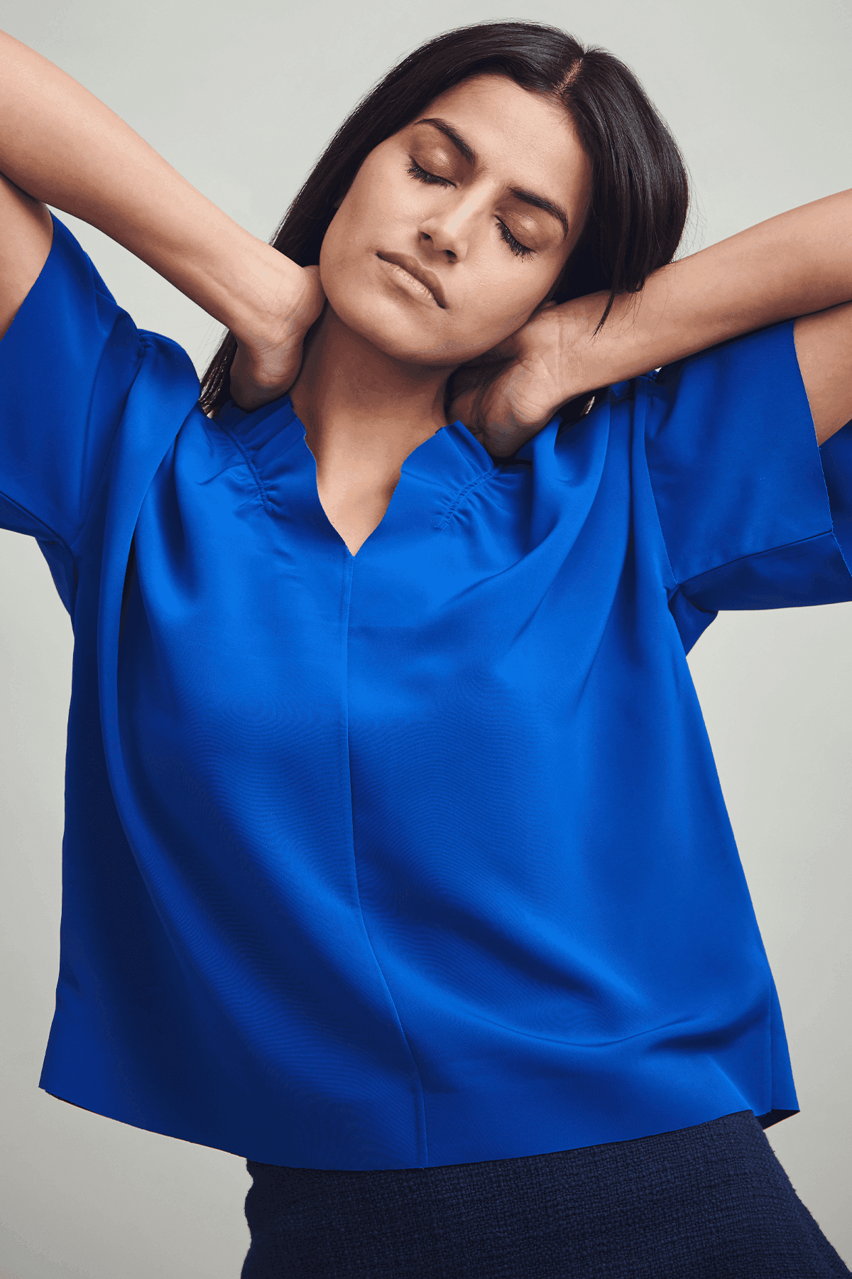 RUCHE COLLAR TOP - dash and dot
