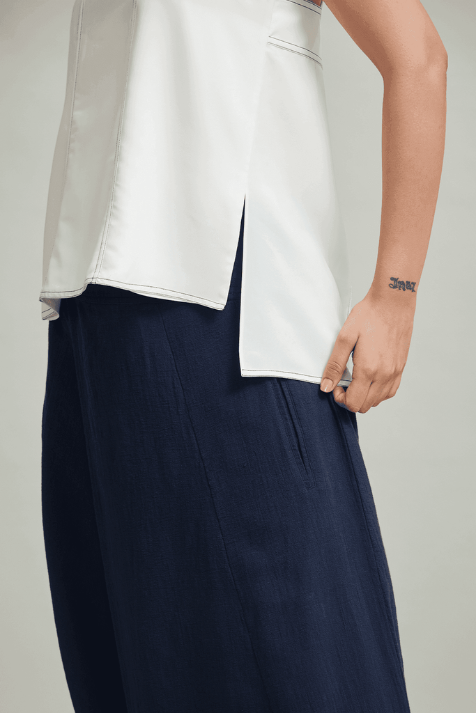 CONTRAST STITCH TOP - dash and dot dash and dot