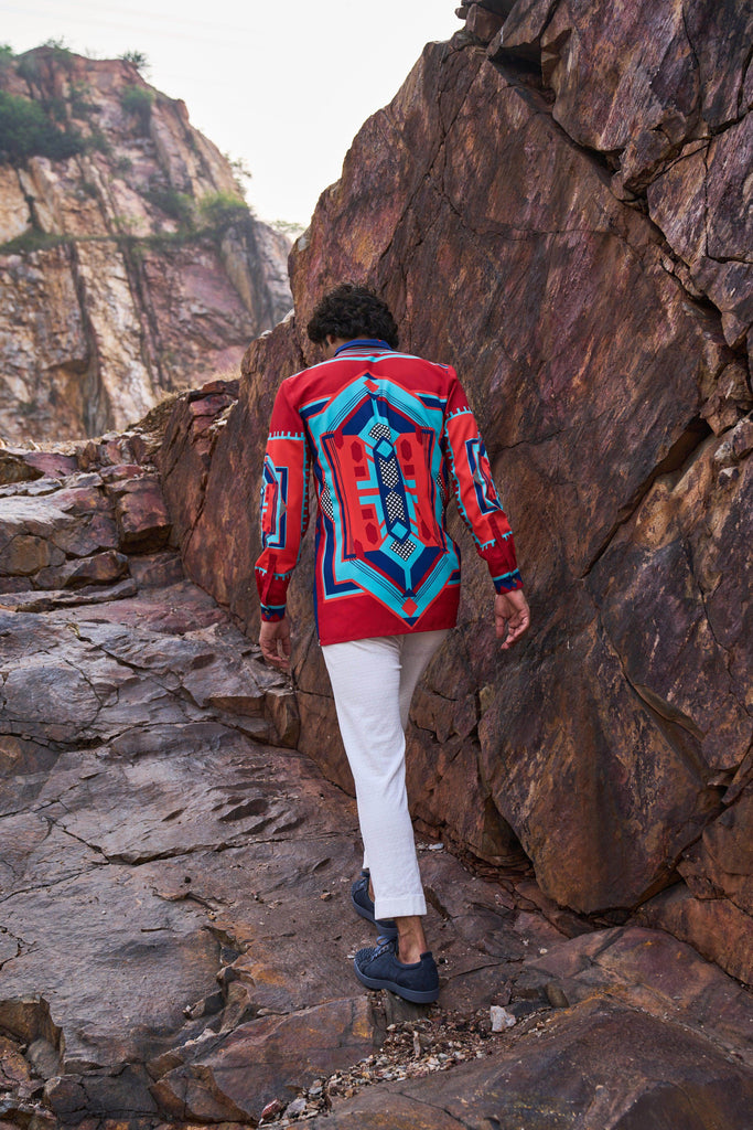 TRIBAL PRINTED SHIRT - dash and dot dash and dot