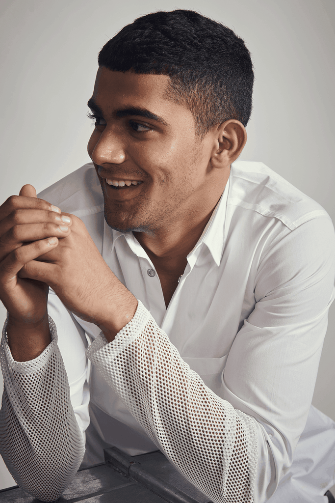 MESH CUFF SHIRT - dash and dot dash and dot