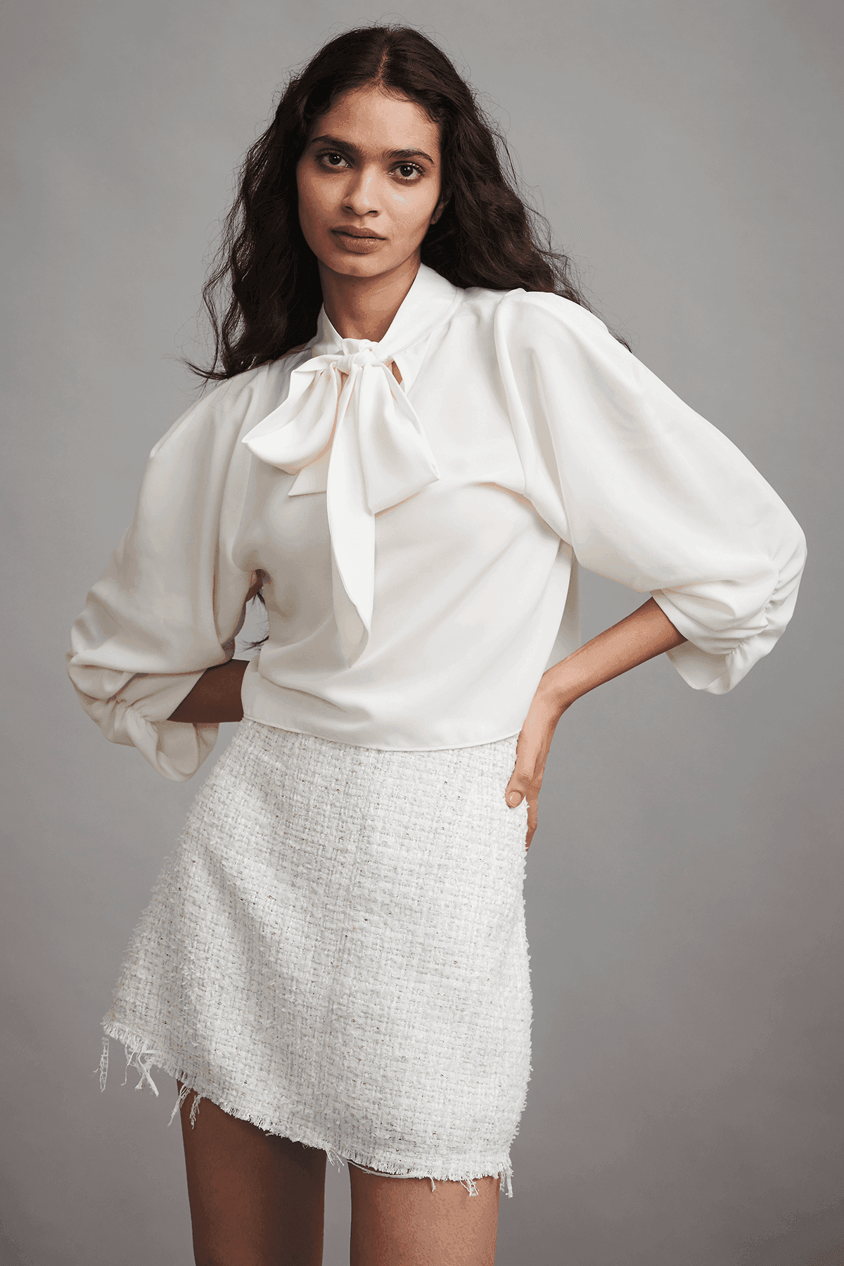 BOUCLÉ TWEED SKIRT - dash and dot