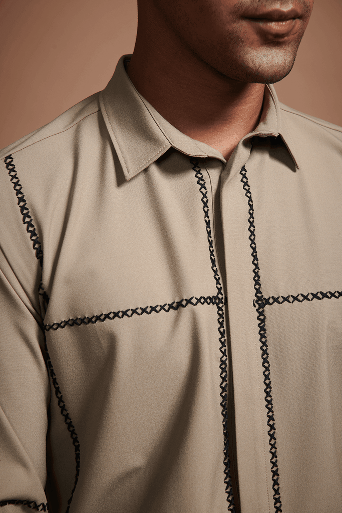 CROSS STITCH SHIRT - dash and dot dash and dot