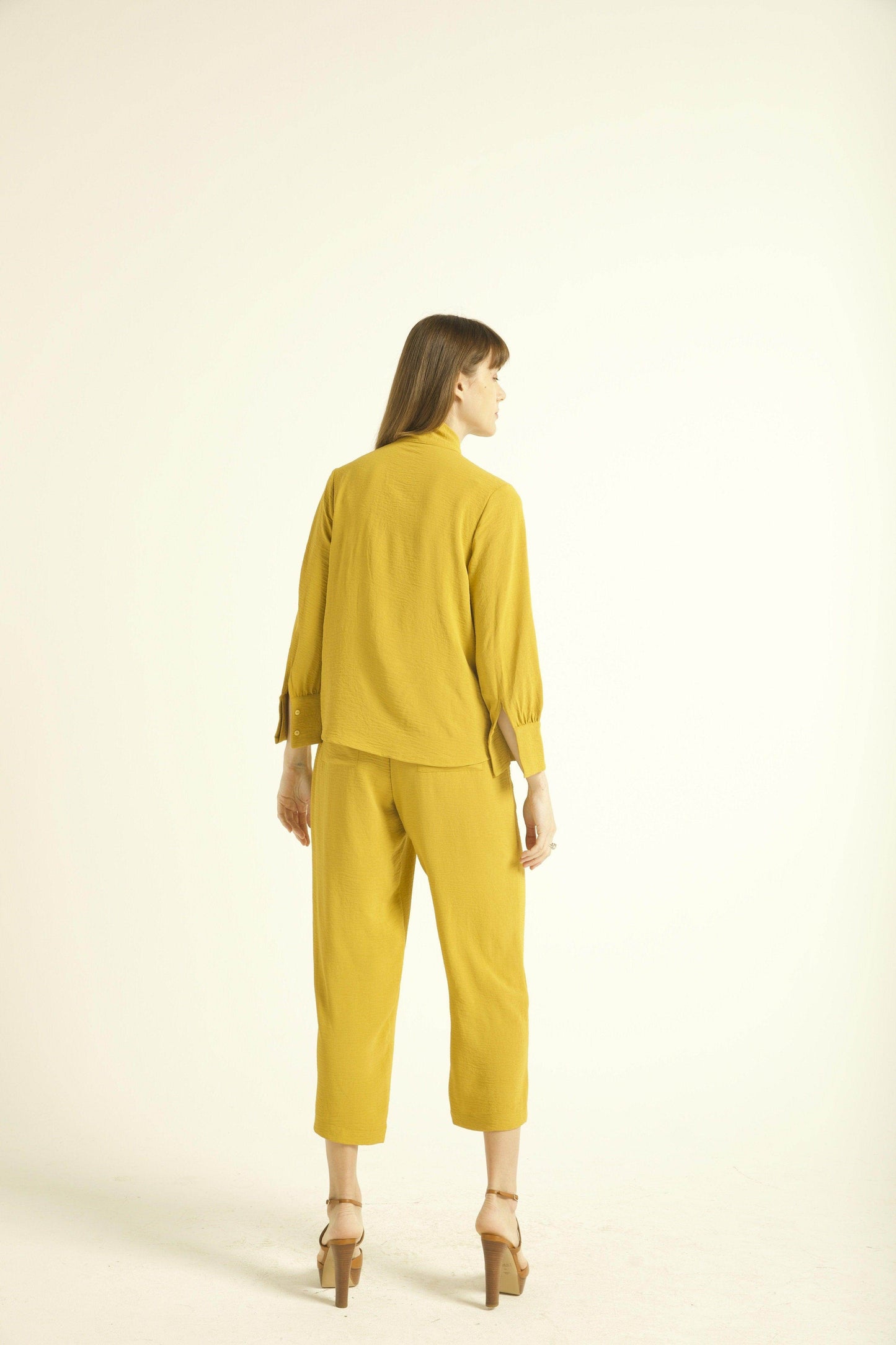 MUSTARD TAPERED PANT - dash and dot
