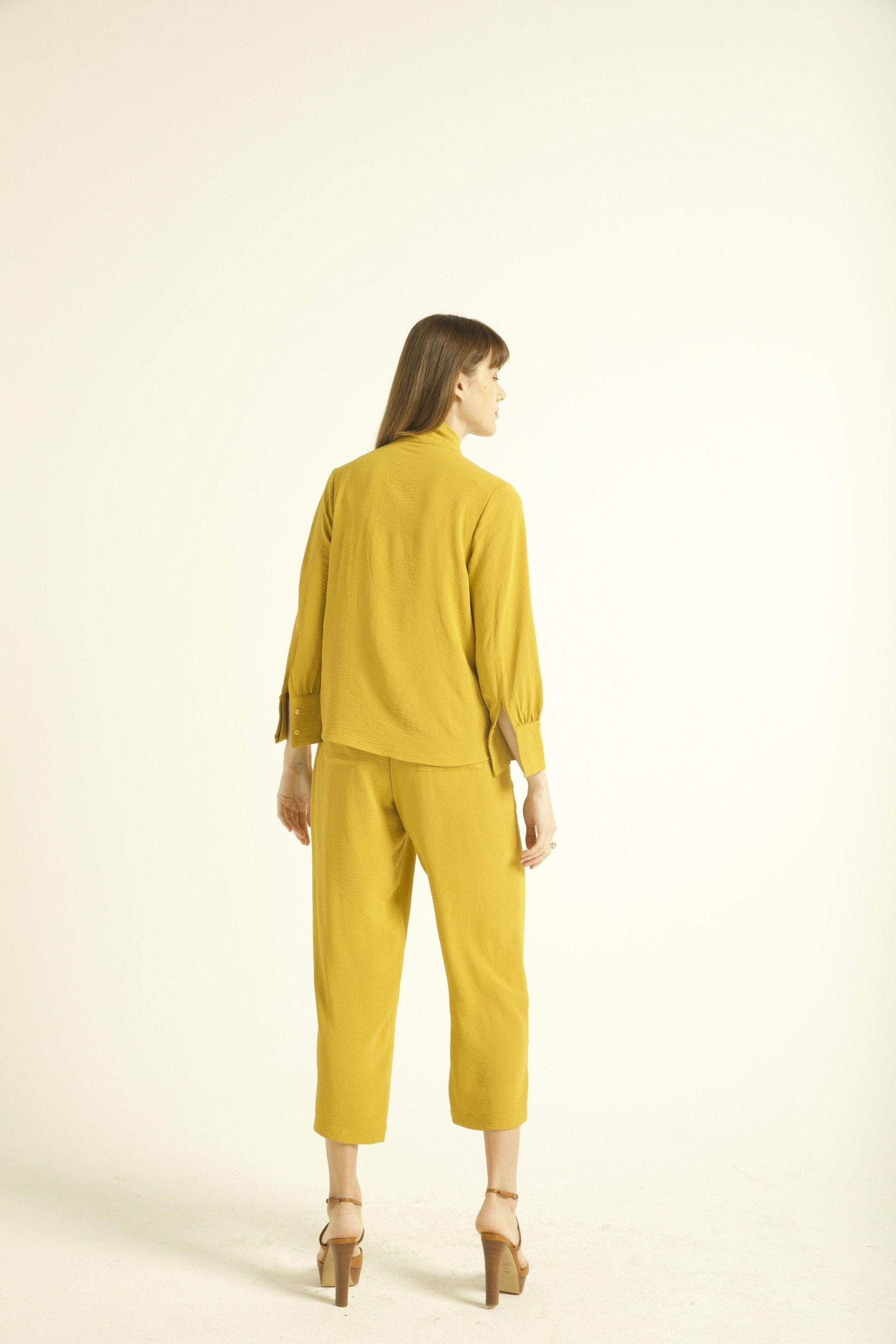 MUSTARD TAPERED PANT - dash and dot