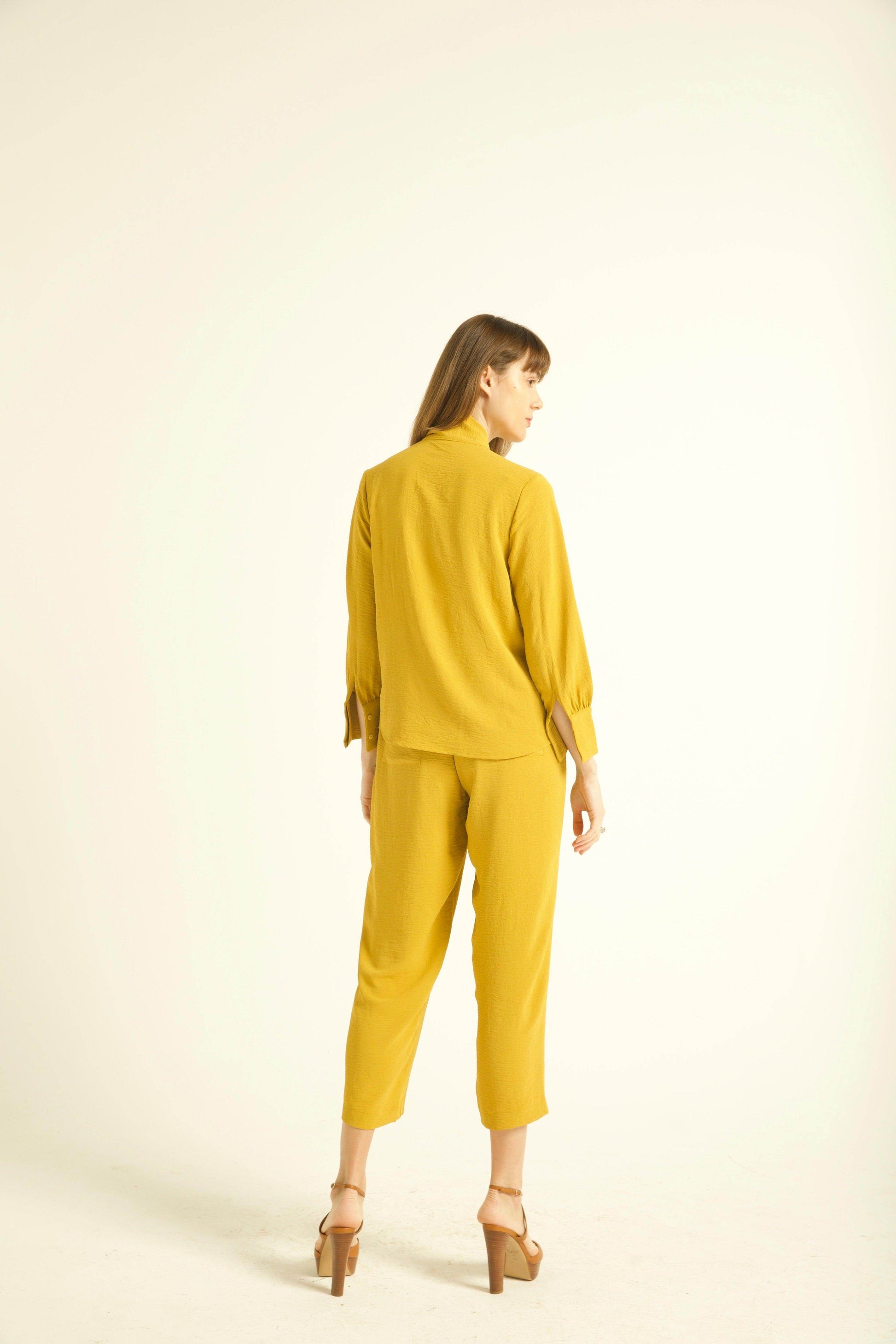MUSTARD BOW TOP - dash and dot