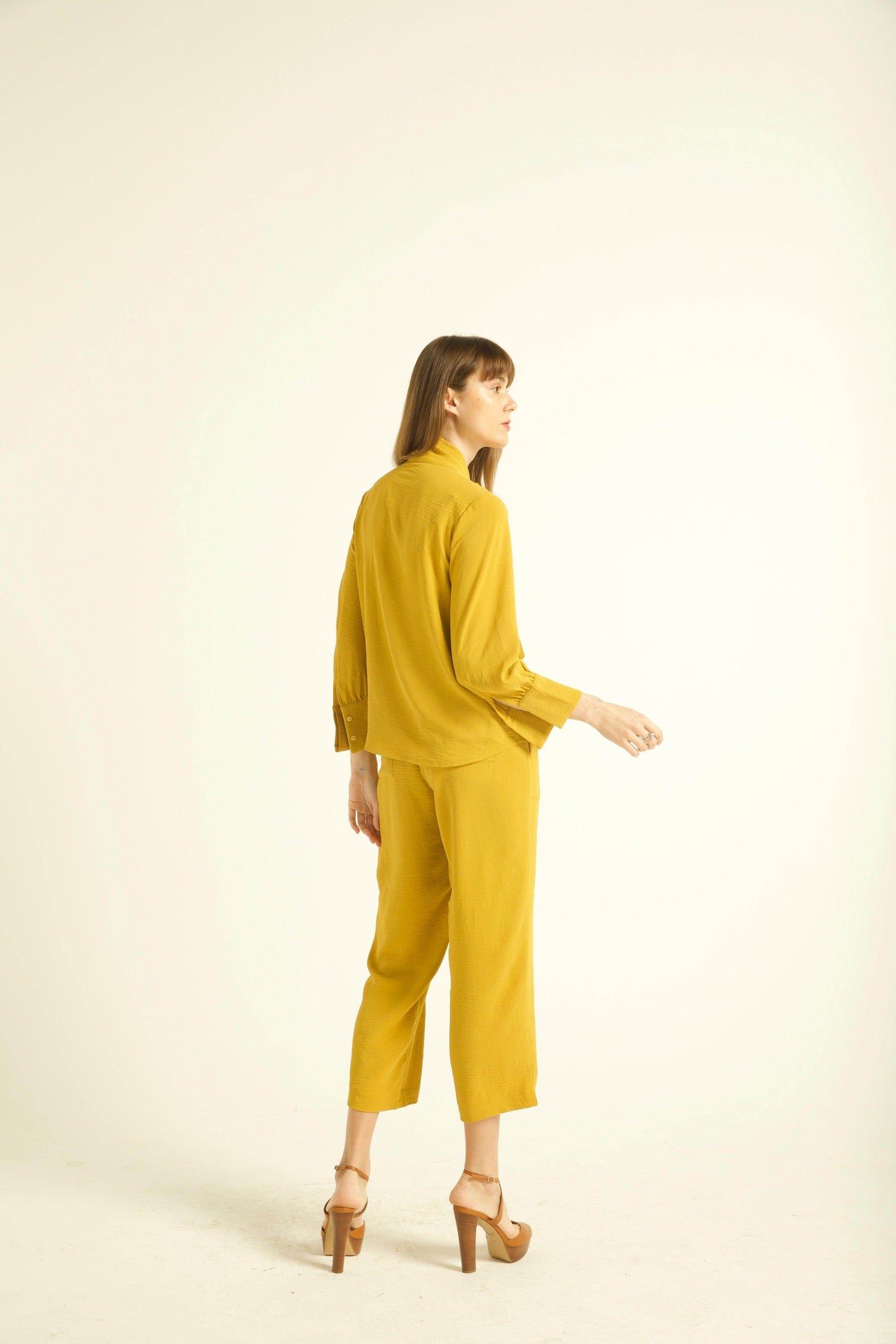 MUSTARD BOW TOP - dash and dot