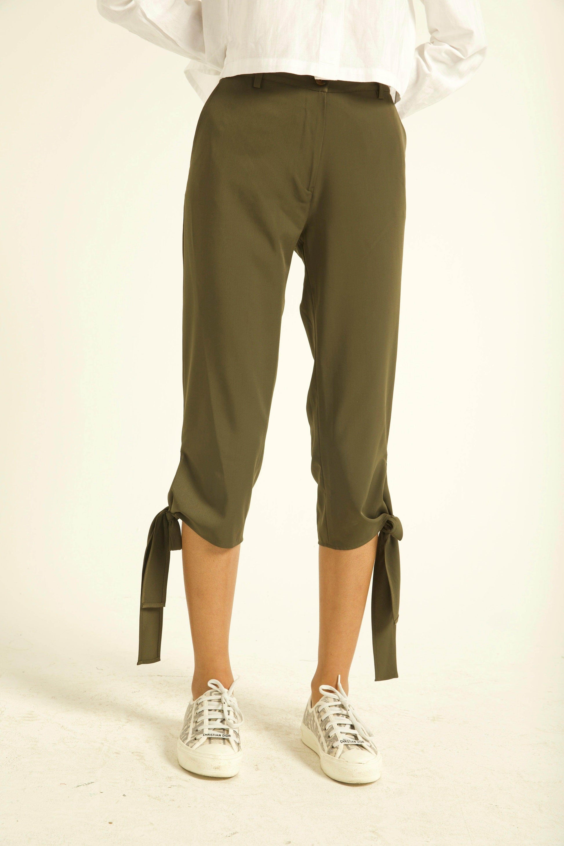 TIE-UP CROP PANT - dash and dot