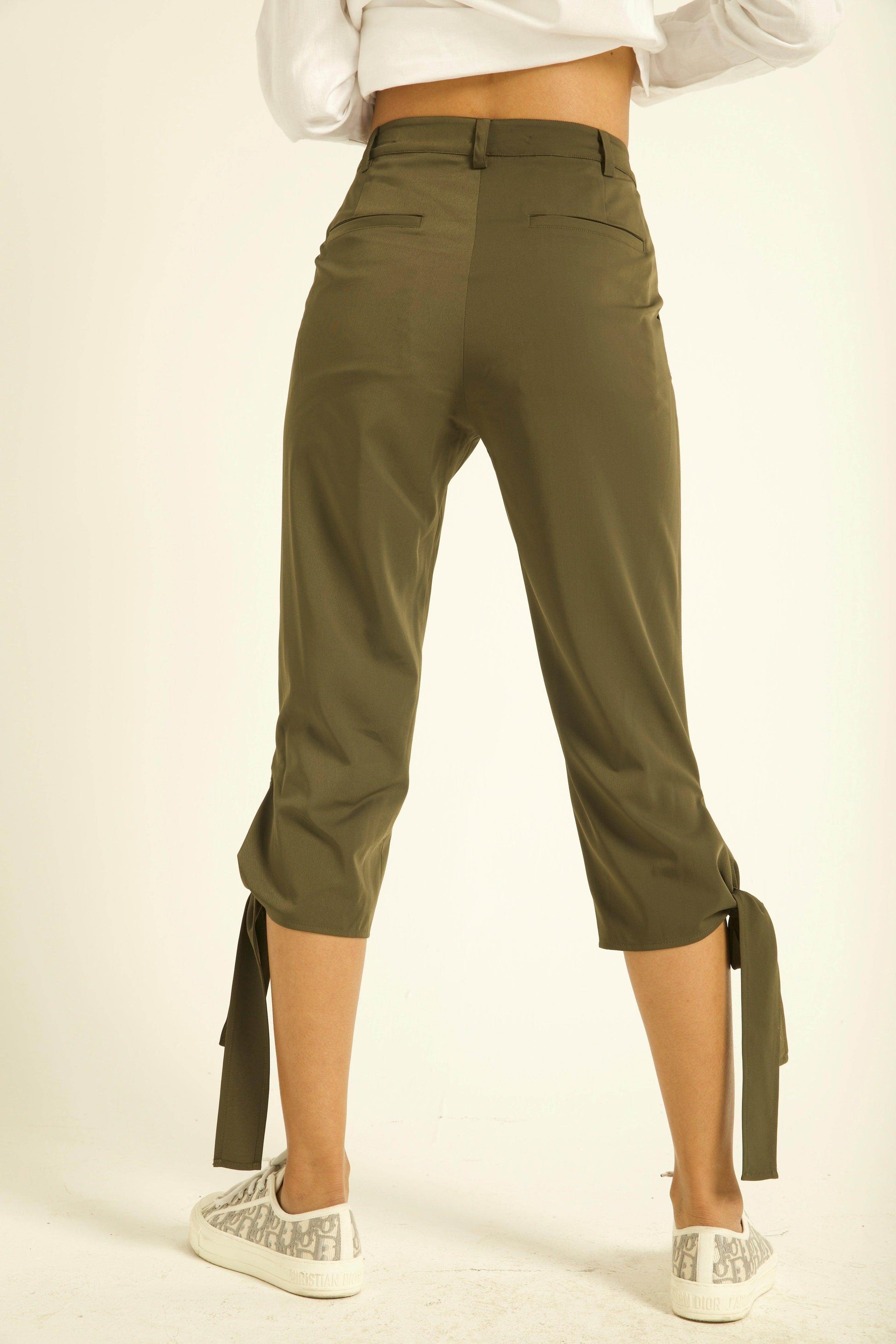 TIE-UP CROP PANT - dash and dot