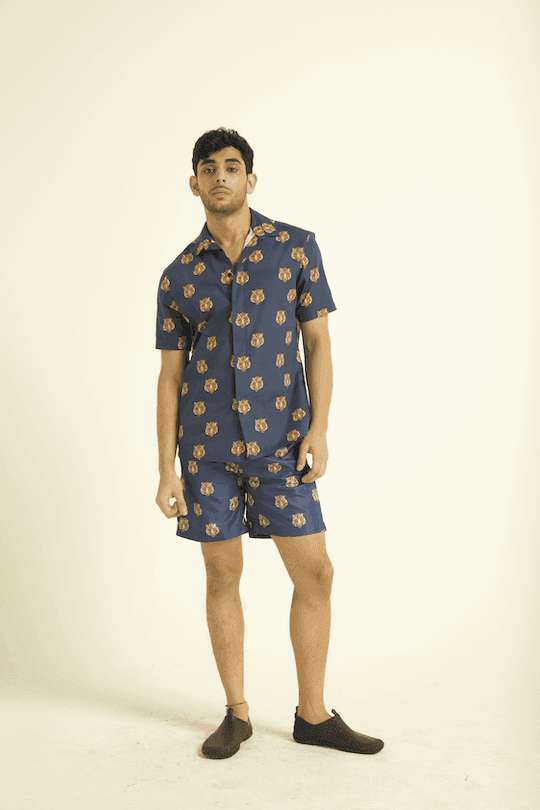 TIGER HEAD SWIM SHORTS - dash and dot dash and dot