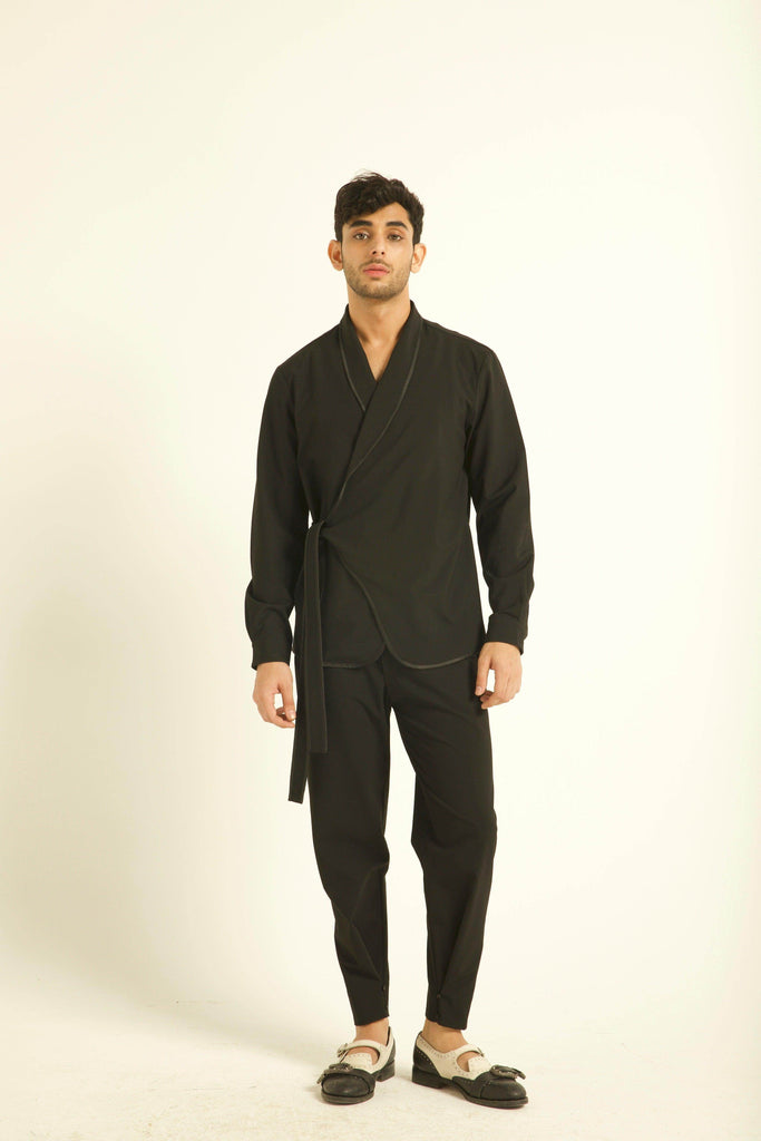 SIDE TIE SHIRT JACKET - dash and dot dash and dot