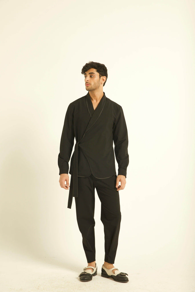 SIDE TIE SHIRT JACKET - dash and dot dash and dot