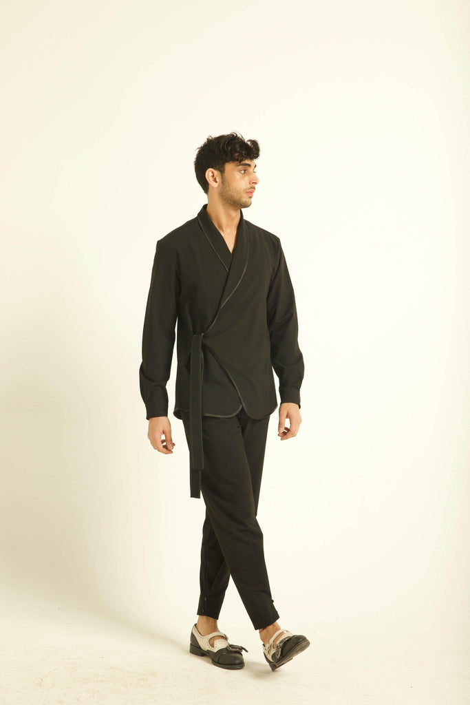 SIDE TIE SHIRT JACKET - dash and dot dash and dot