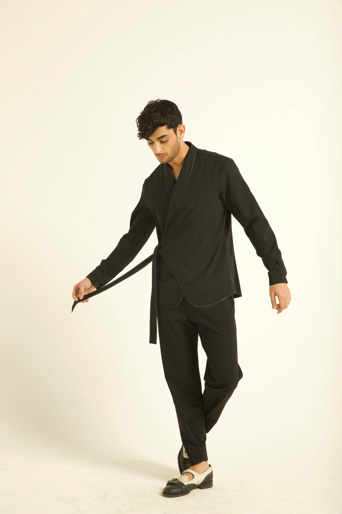 SIDE TIE SHIRT JACKET - dash and dot dash and dot