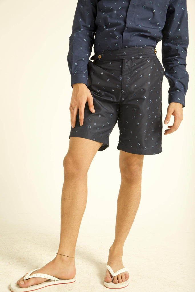 BANDHINI PRINTED SWIM SHORTS - dash and dot dash and dot