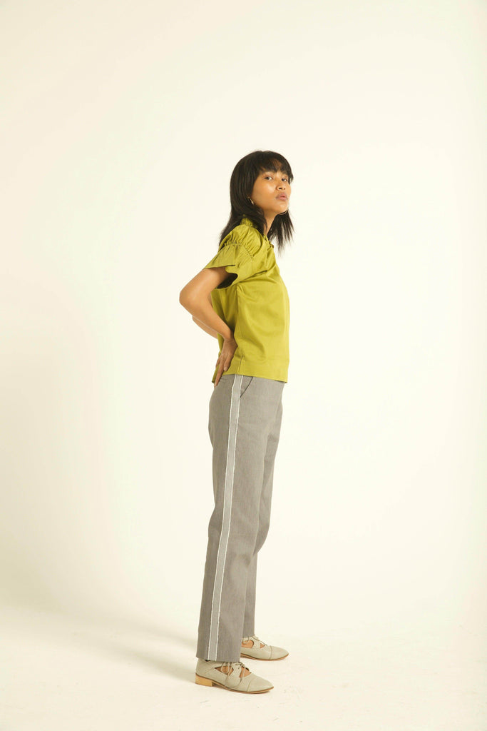 TUXEDO STRIPE DENIM PANT - dash and dot dash and dot