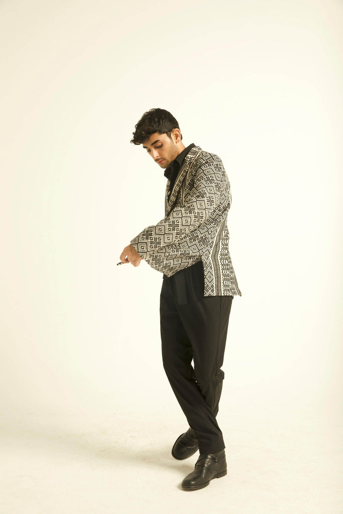 JACQUARD JACKET - dash and dot dash and dot