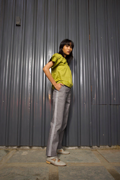 TUXEDO STRIPE DENIM PANT - dash and dot