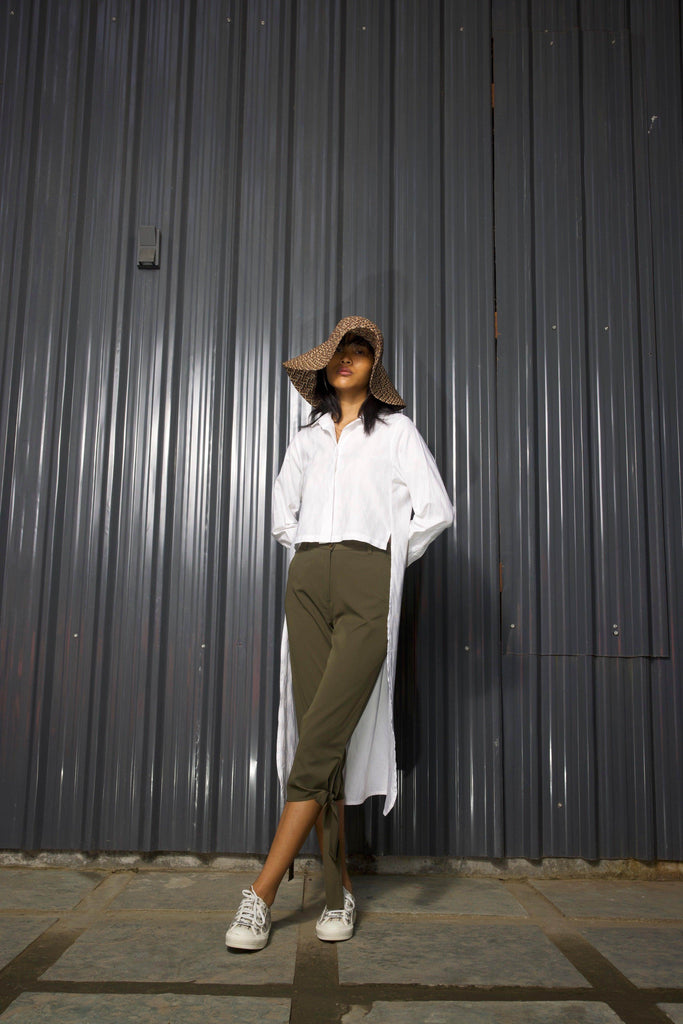 TIE-UP CROP PANT - dash and dot dash and dot