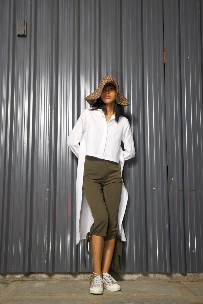 TIE-UP CROP PANT - dash and dot dash and dot