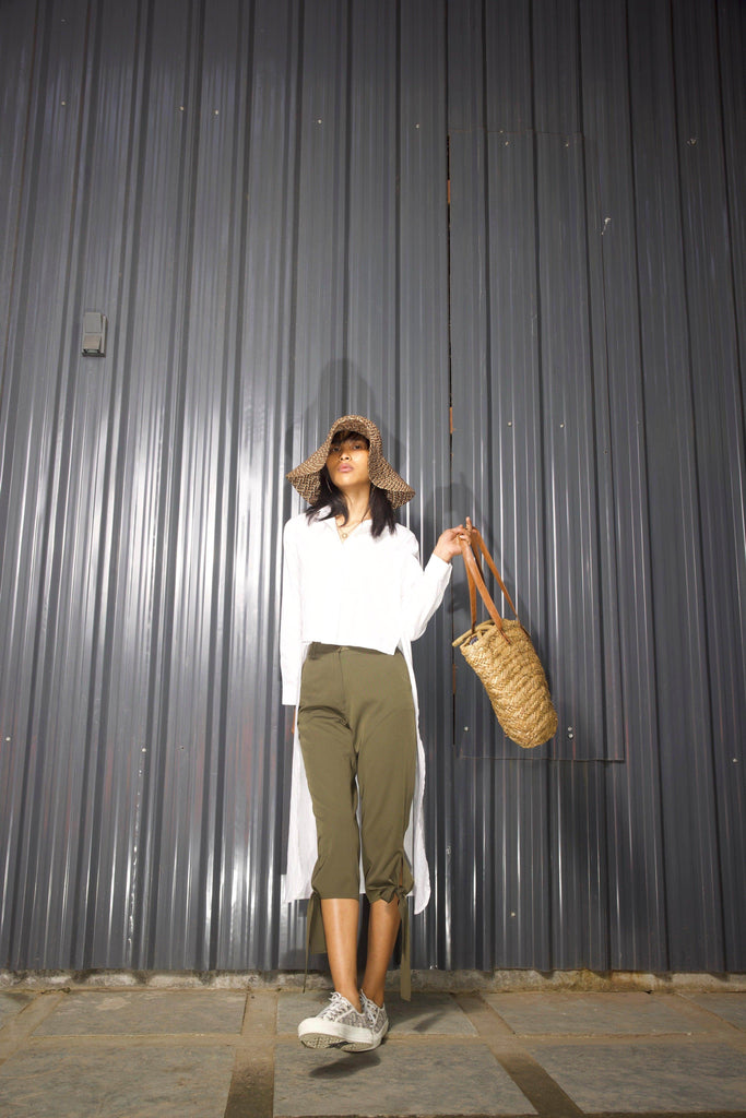 TIE-UP CROP PANT - dash and dot dash and dot