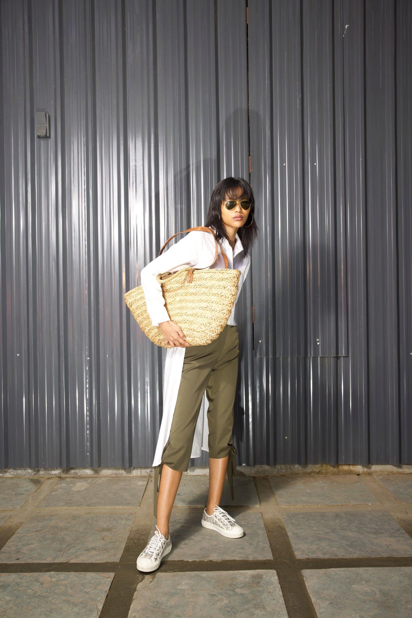 TIE-UP CROP PANT - dash and dot