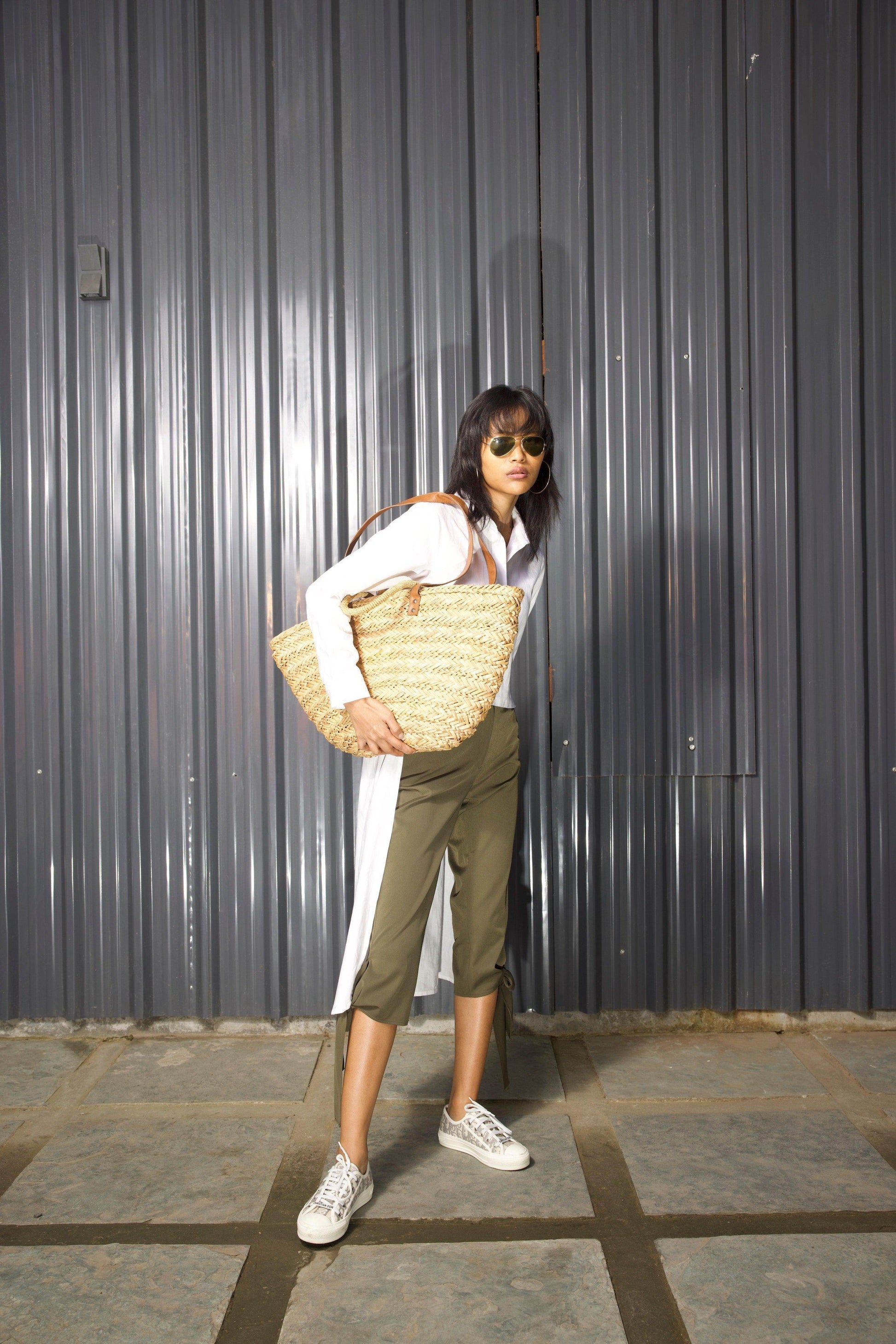 TIE-UP CROP PANT - dash and dot