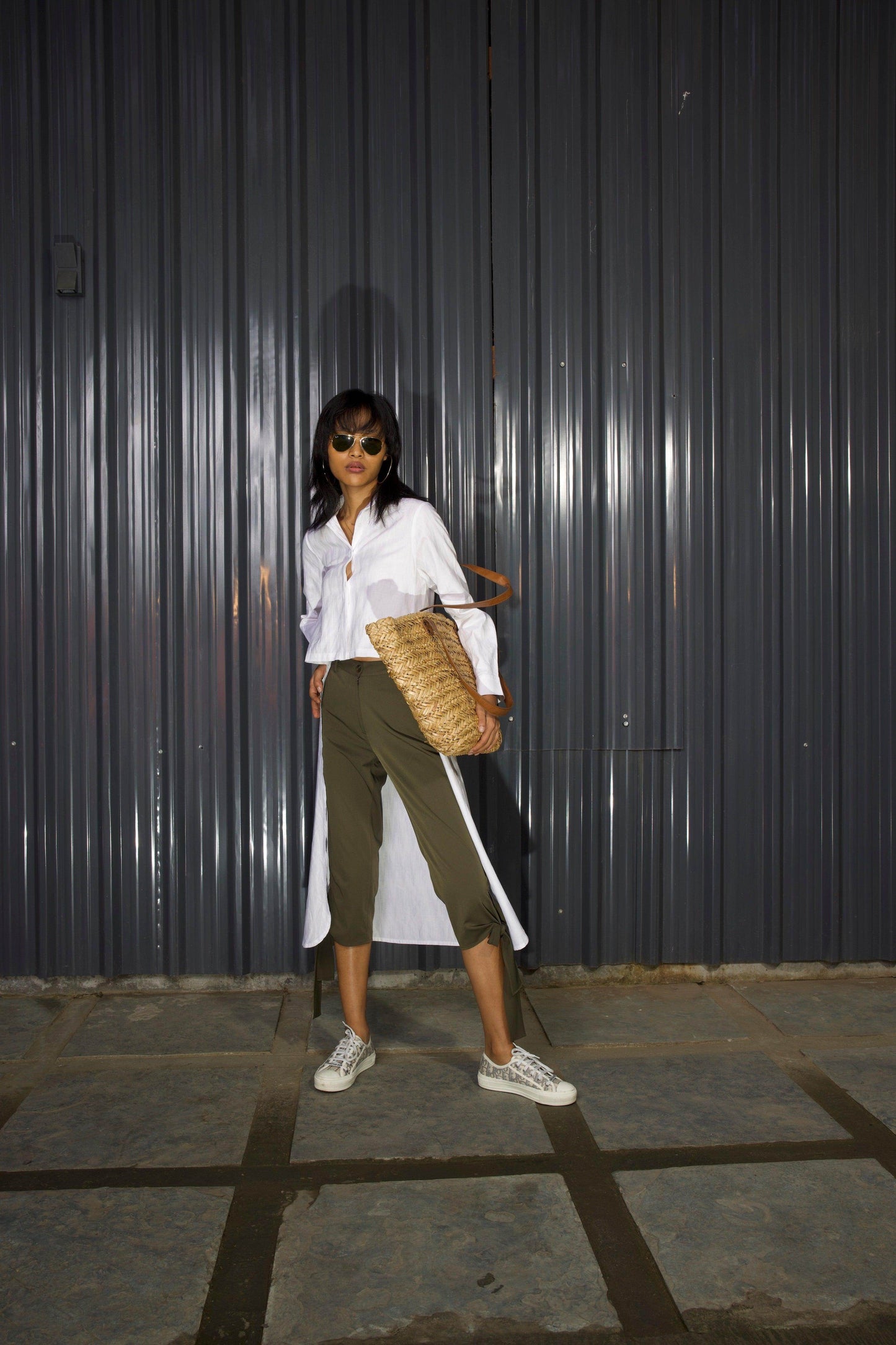 TIE-UP CROP PANT - dash and dot