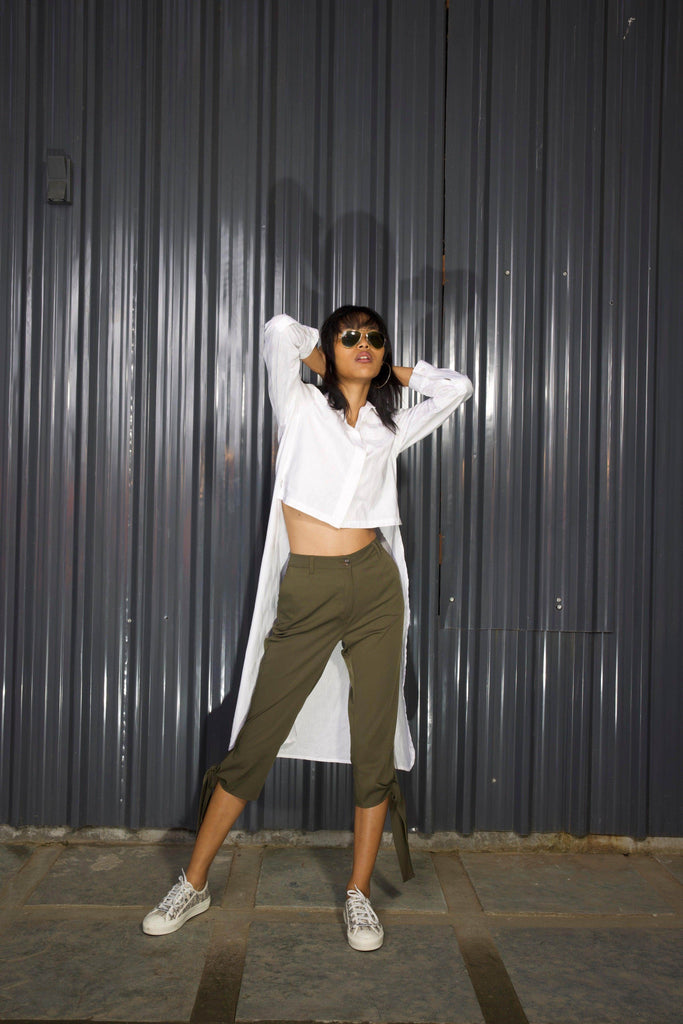 TIE-UP CROP PANT - dash and dot dash and dot