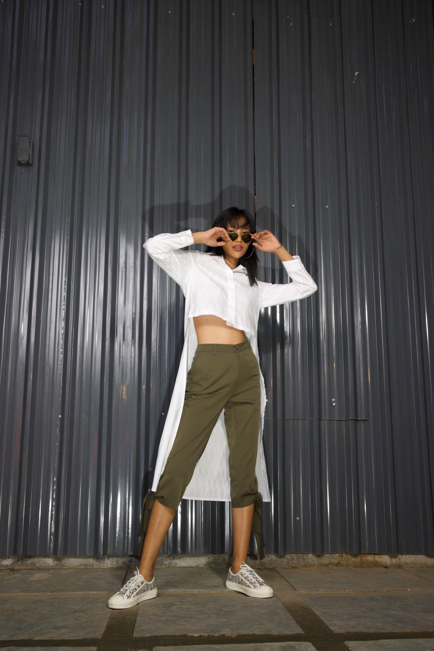 TIE-UP CROP PANT - dash and dot