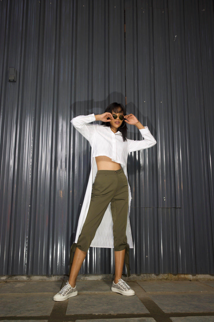 TIE-UP CROP PANT - dash and dot dash and dot